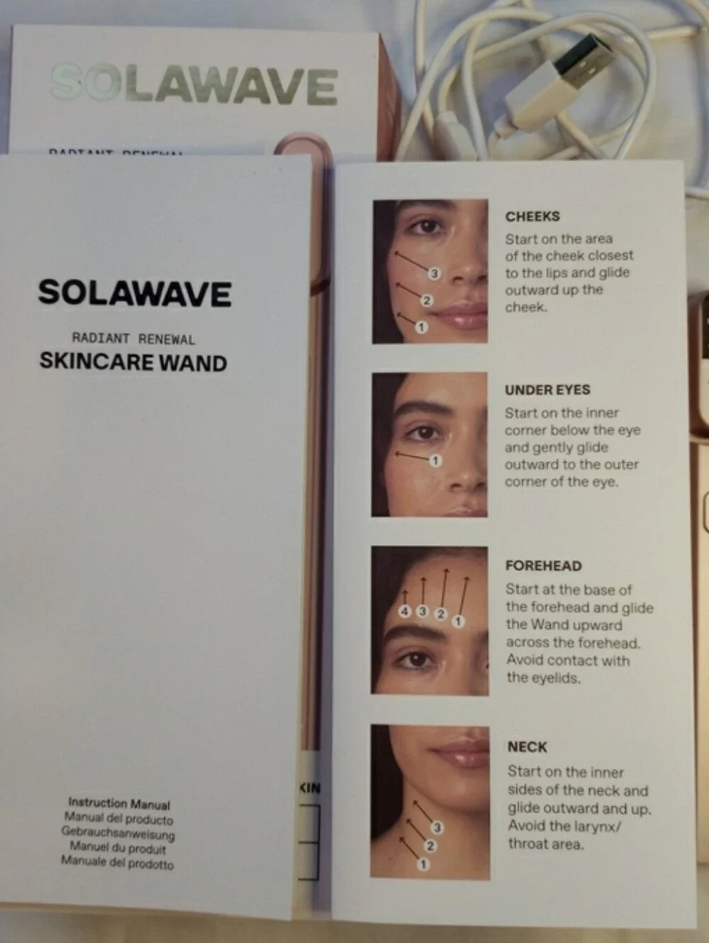 Solawave 4 in 1 Skincare Wand, Rose Gold. Never Used